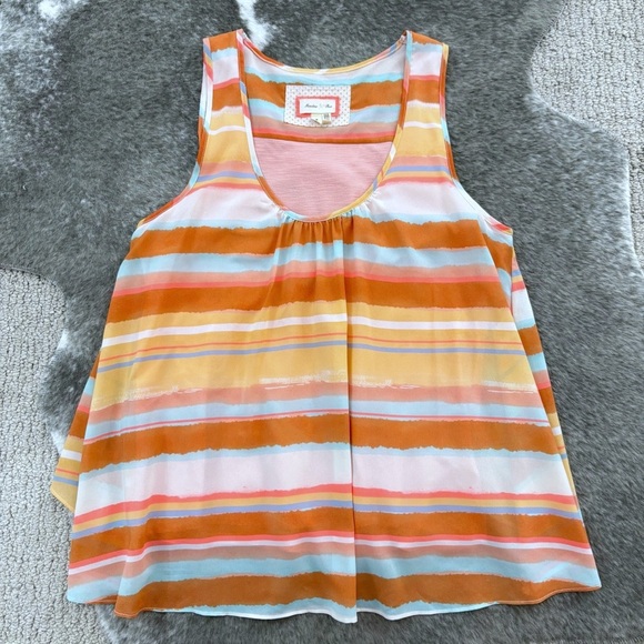 Anthropologie Meadow Rue Striped Sleeveless Top - Picture 5 of 11
